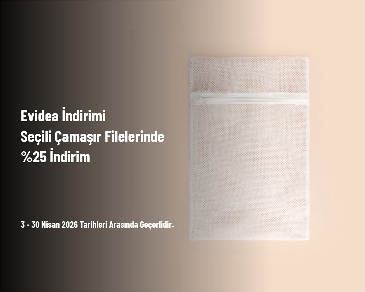 Evidea İndirimi - Seçili Çamaşır Filelerinde %25 İndirim Evidea İndirimi - Seçili Çamaşır Filelerinde %25 İndirim