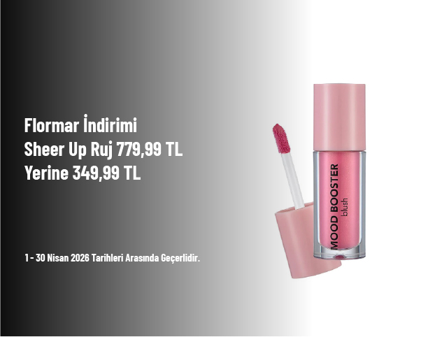 Flormar İndirimi - Sheer Up Ruj 779,99 TL Yerine 349,99 TL Flormar İndirimi - Sheer Up Ruj 779,99 TL Yerine 349,99 TL