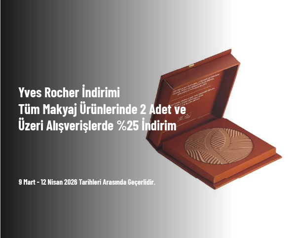 Yves Rocher İndirimi - Tüm Makyaj Ürünlerinde 2 Adet ve Üzeri Alışverişlerde %25 İndirim