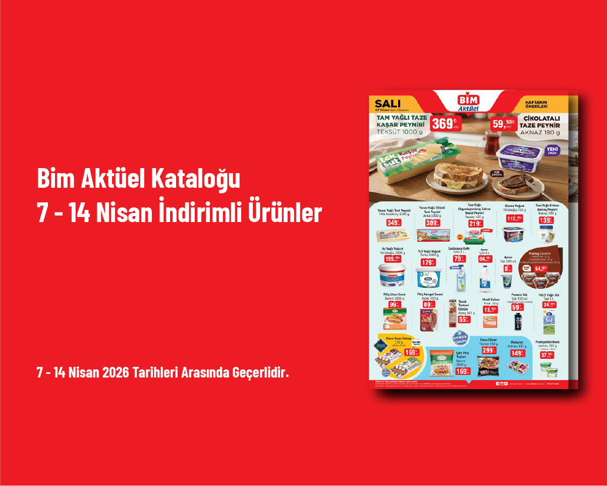 Bim Aktüel Kataloğu - 7 - 14 Nisan İndirimli Ürünler