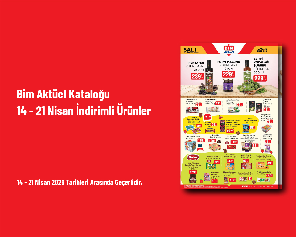 Bim Aktüel Kataloğu - 14 - 21 Nisan İndirimli Ürünler