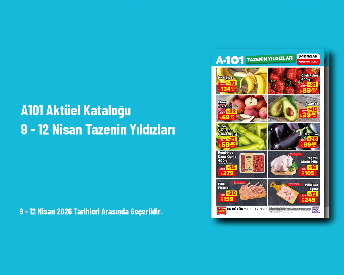 A101 Aktüel Kataloğu - 9 - 12 Nisan Tazenin Yıldızları