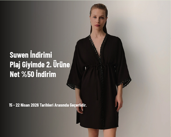 Suwen İndirimi - Plaj Giyimde 2. Ürüne Net %50 İndirim