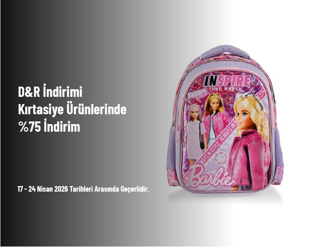 D&R İndirimi - Kırtasiye Ürünlerinde %75 İndirim