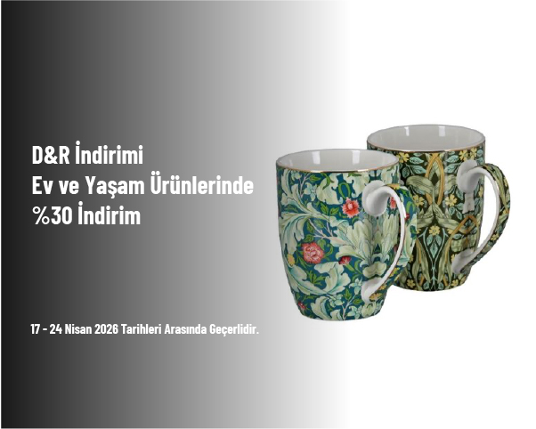 D&R İndirimi - Ev ve Yaşam Ürünlerinde %30 İndirim