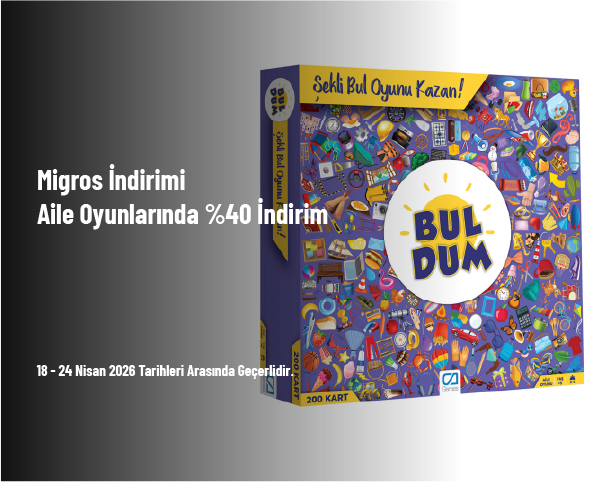 Migros İndirimi - Aile Oyunlarında %40 İndirim
