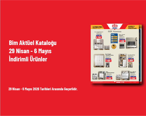 Bim Aktüel Kataloğu - 29 Nisan - 6 Mayıs İndirimli Ürünler Listesi
