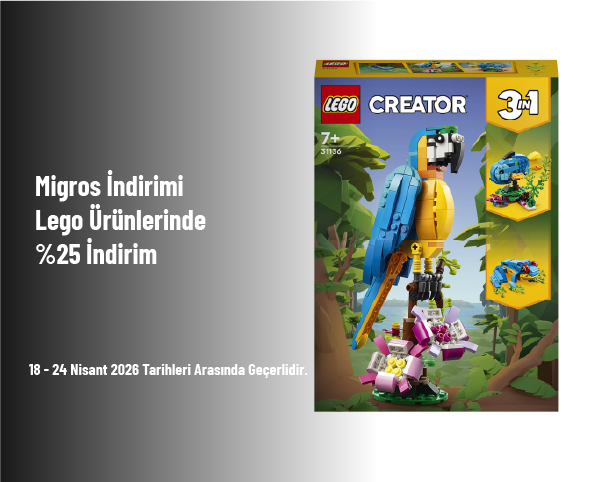 Migros İndirimi - Lego Ürünlerinde %25 İndirim
