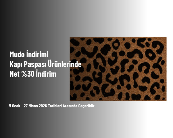 Mudo İndirimi - Kapı Paspası Ürünlerinde Net %30 İndirim Fırsatı