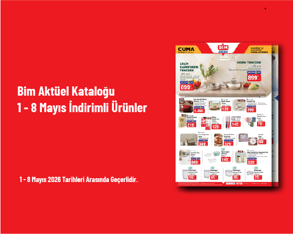 Bim Aktüel Kataloğu - 1 - 8 Mayıs İndirimli Ürünler