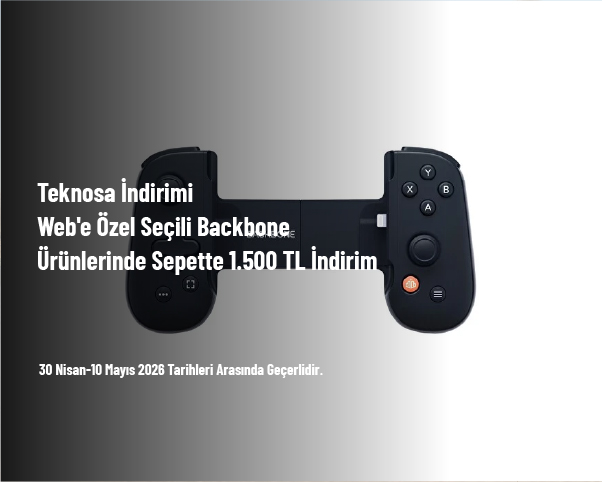Teknosa İndirimi - Web'e Özel Seçili Backbone Ürünlerinde Sepette 1.500 TL İndirim