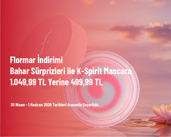 Flormar İndirimi - Bahar Sürprizleri ile K-Spirit Mascara 1.049,99 TL Yerine 499,99 TL