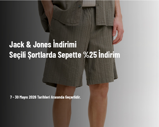 Jack & Jones İndirimi - Seçili Şortlarda Sepette %25 İndirim