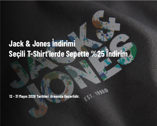 Jack & Jones İndirimi - Seçili T-Shirt'lerde Sepette %25 İndirim