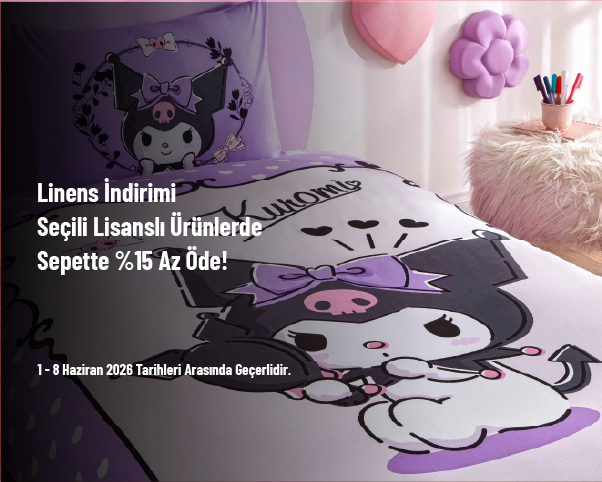 Linens İndirimi - Seçili Lisanslı Ürünlerde Sepette %15 Az Öde! Linens İndirimi - Seçili Lisanslı Ürünlerde Sepette %15 Az Öde!