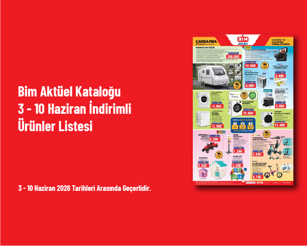 Bim Aktüel Kataloğu - 3 - 10 Haziran İndirimli Ürünler Listesi