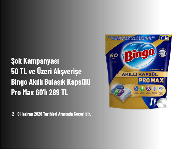 Şok Kampanyası - 50 TL ve Üzeri Alışverişe Bingo Sıvı Çamaşır Deterjanı Siyah/Beyaz 2 L 119 TL