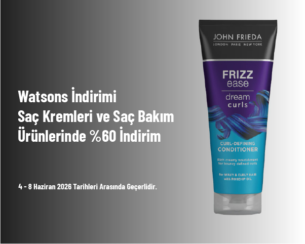 Watsons İndirimi - Saç Kremleri ve Saç Bakım Ürünlerinde %60 İndirim