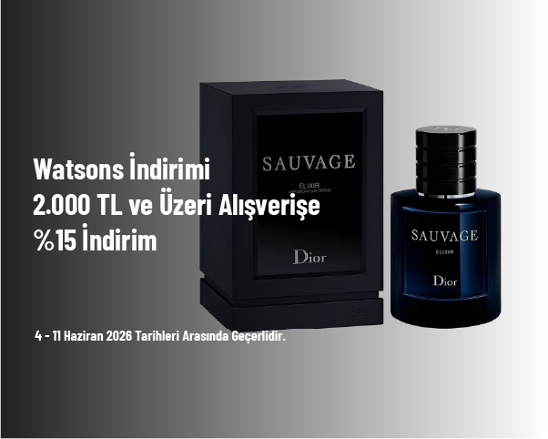 Watsons İndirimi - 2.000 TL ve Üzeri Alışverişe %15 İndirim