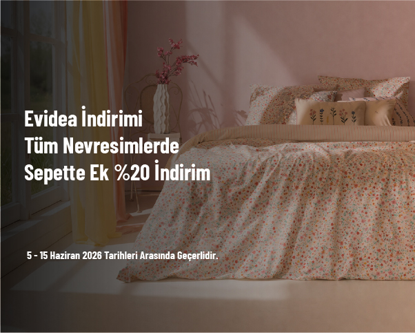 Evidea İndirimi - Tüm Nevresimlerde Sepette Ek %20 İndirim