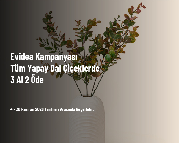 Evidea Kampanyası - Tüm Yapay Dal Çiçeklerde 3 Al 2 Öde Fırsatı