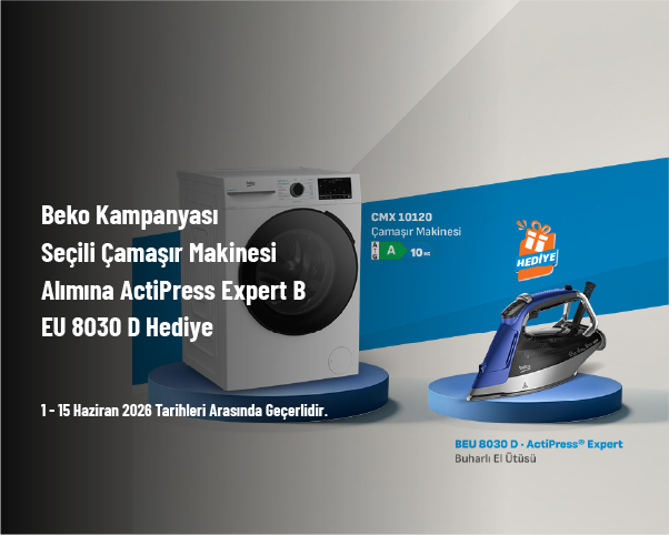 Beko Kampanyası - Seçili Çamaşır Makinesi Alımına ActiPress Expert BEU 8030 D Hediye Beko Kampanyası - Seçili Çamaşır Makinesi Alımına ActiPress Expert BEU 8030 D Hediye