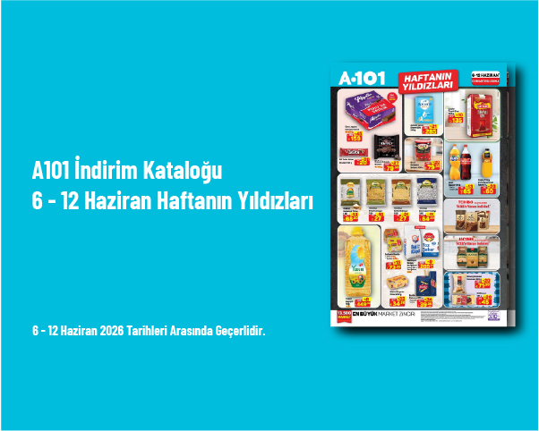 A101 İndirim Kataloğu - 6 - 12 Haziran Haftanın Yıldızları