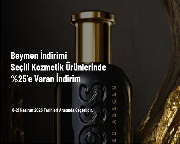 Beymen İndirimi - Seçili Kozmetik Ürünlerinde %25'e Varan İndirim Beymen İndirimi - Seçili Kozmetik Ürünlerinde %25'e Varan İndirim