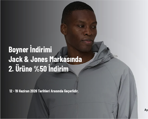 Boyner İndirimi - Jack & Jones Markasında 2. Ürüne %50 İndirim Boyner İndirimi - Jack & Jones Markasında 2. Ürüne %50 İndirim
