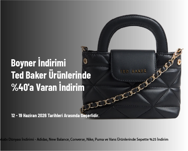 Boyner İndirimi - Ted Baker Ürünlerinde %40'a Varan İndirim Boyner İndirimi - Ted Baker Ürünlerinde %40'a Varan İndirim