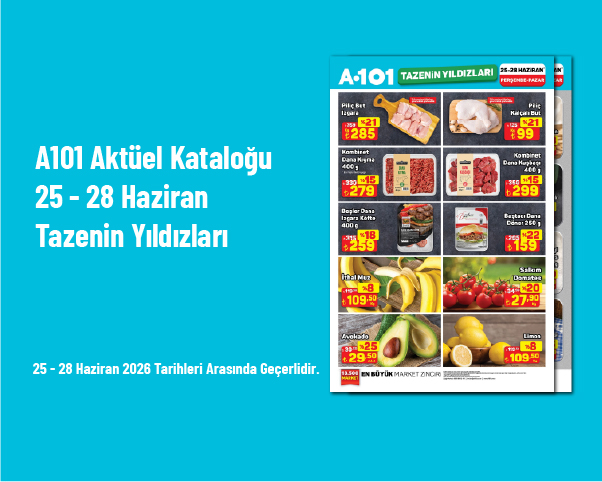 A101 Aktüel Kataloğu - 25 - 28 Haziran Tazenin Yıldızları A101 Aktüel Kataloğu - 25 - 28 Haziran Tazenin Yıldızları
