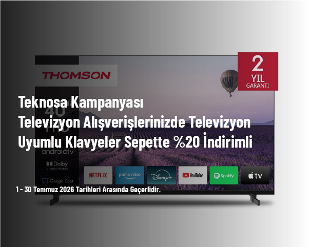 Teknosa Kampanyası - Televizyon Alışverişlerinizde Televizyon Uyumlu Klavyeler Sepette %20 İndirim Teknosa Kampanyası - Televizyon Alışverişlerinizde Televizyon Uyumlu Klavyeler Sepette %20 İndirim