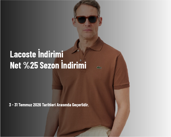 Lacoste İndirimi - Net %25 Sezon İndirimi Lacoste İndirimi - Net %25 Sezon İndirimi