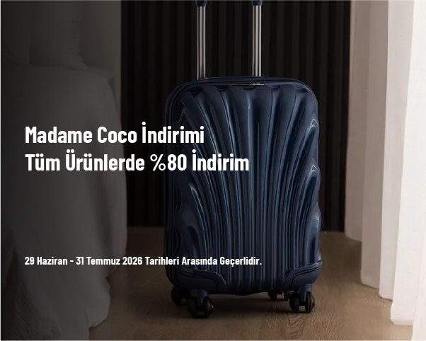 Madame Coco İndirimi - Tüm Ürünlerde %80 İndirim Fırsatı Madame Coco İndirimi - Tüm Ürünlerde %80 İndirim Fırsatı