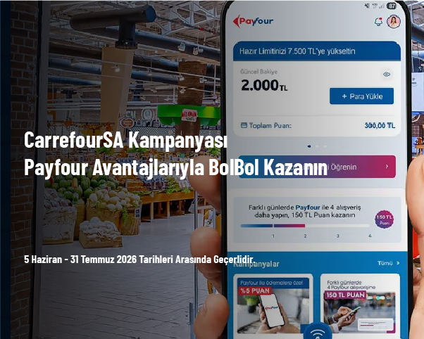 CarrefourSA Kampanyası - Payfour Avantajlarıyla BolBol Kazanın CarrefourSA Kampanyası - Payfour Avantajlarıyla BolBol Kazanın