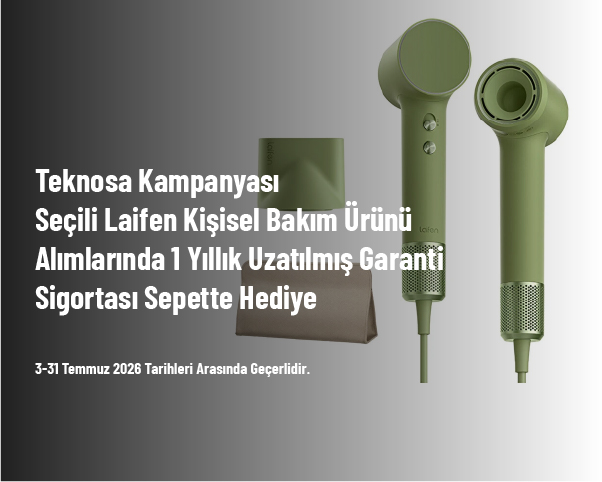 Teknosa Kampanyası - Seçili Laifen Kişisel Bakım Ürünü Alımlarında 1 Yıllık Uzatılmış Garanti Sigortası Sepette Hediye Teknosa Kampanyası - Seçili Laifen Kişisel Bakım Ürünü Alımlarında 1 Yıllık Uzatılmış Garanti Sigortası Sepette Hediye