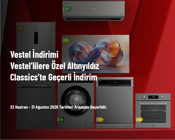 Vestel İndirimi - Vestel’lilere Özel Altınyıldız Classics’te Geçerli İndirim Vestel İndirimi - Vestel’lilere Özel Altınyıldız Classics’te Geçerli İndirim