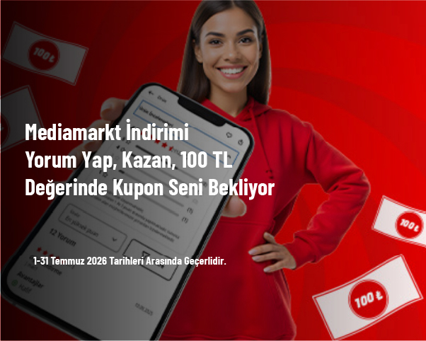 Mediamarkt İndirimi - Yorum Yap Kazan 100 TL Değerinde Kupon Seni Bekliyor Mediamarkt İndirimi - Yorum Yap Kazan 100 TL Değerinde Kupon Seni Bekliyor