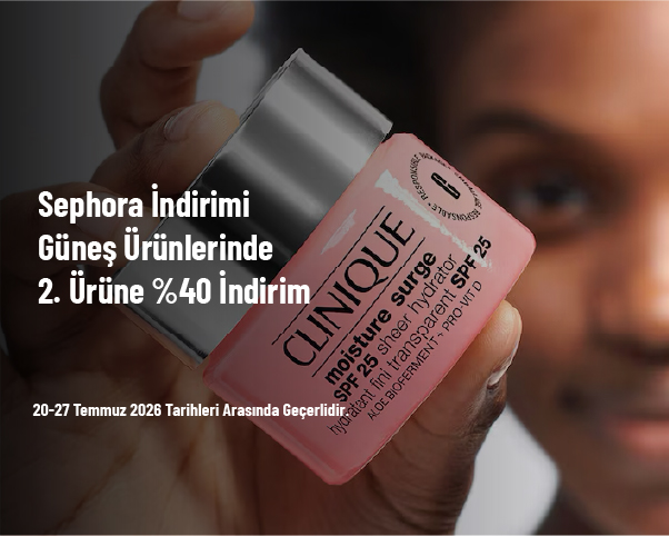 Sephora İndirimi - Güneş Ürünlerinde 2. Ürüne %40 İndirim