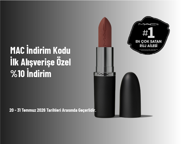 MAC İndirim Kodu - İlk Alışverişe Özel %10 İndirim MAC İndirim Kodu - İlk Alışverişe Özel %10 İndirim