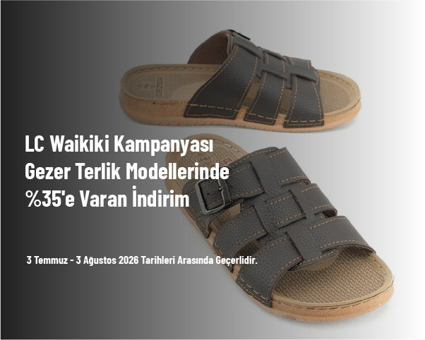 LC Waikiki Kampanyası - Gezer Terlik Modellerinde %35’e Varan İndirim LC Waikiki Kampanyası - Gezer Terlik Modellerinde %35’e Varan İndirim
