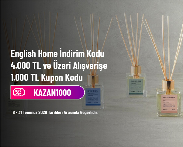 English Home İndirim Kodu - 4.000 TL ve ÜZeri Alışverişe 1.000 TL Kupon Kodu