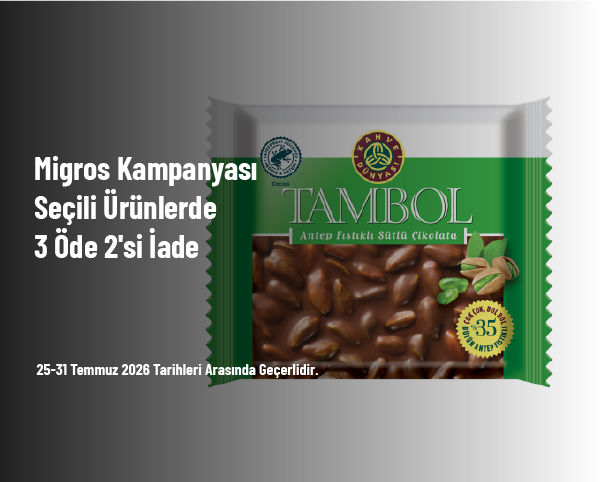Migros Kampanyası - Seçili Ürünlerde 3 Öde 2'si İade