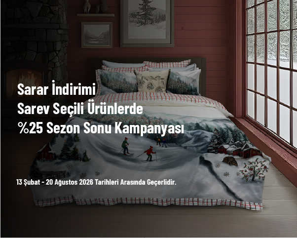 Sarar İndirimi - Sarev Seçili Ürünlerde %25 Sezon Sonu Kampanyası Sarar İndirimi - Sarev Seçili Ürünlerde %25 Sezon Sonu Kampanyası