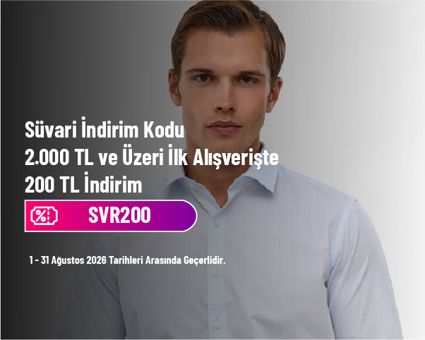 Süvari İndirim Kodu - 2.000 TL ve Üzeri İlk Alışverişte 200 TL İndirim