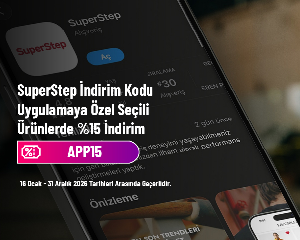 SuperStep İndirim Kodu - Uygulamaya Özel Seçili Ürünlerde %15 İndirim