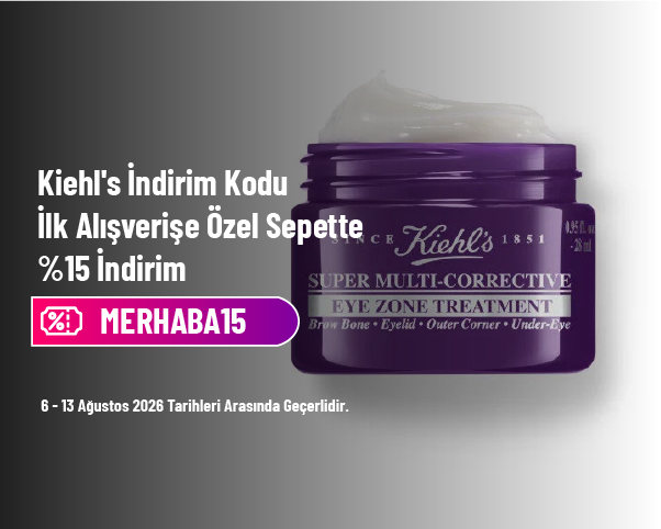 Kiehl's İndirim Kodu - İlk Alışverişe Özel Sepette %15 İndirim