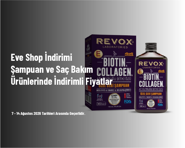 Eve Shop İndirimi - Şampuan ve Saç Bakım Ürünlerinde İndirimli Fiyatlar