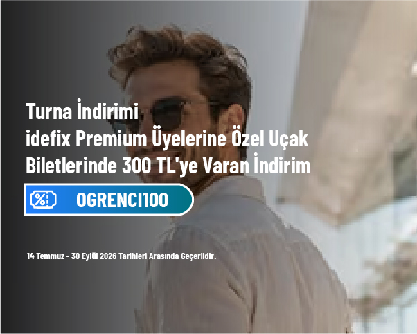 Turna İndirimi - idefix Premium Üyelerine Özel Uçak Biletlerinde 300 TL'ye Varan İndirim Turna İndirimi - idefix Premium Üyelerine Özel Uçak Biletlerinde 300 TL'ye Varan İndirim