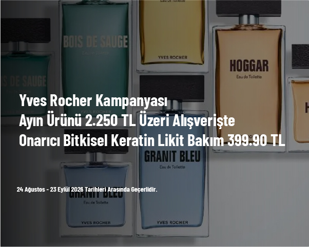 Yves Rocher Kampanyası - Ayın Ürünü 2.250 TL Üzeri Alışverişte Onarıcı Bitkisel Keratin Likit Bakım 399.90 TL Yves Rocher Kampanyası - Ayın Ürünü 2.250 TL Üzeri Alışverişte Onarıcı Bitkisel Keratin Likit Bakım 399.90 TL